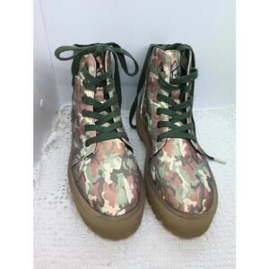 YRU Slayr Reflective Camouflage Combat Military Low Platform Boots Shoes 8 / 39